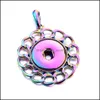 Pendentif Colliers Vintage Snap Button Bijoux Dazzle Couleur Placage Pendentif Fit 18Mm Snaps Boutons Collier Pour Femmes Hommes Noosa N132 D Dhiru