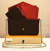 3 PCs/set Multi Pochette Felicie Bag Women Bolsa de ombro Acessórios para Crossbody Desinger Bolsas Desinger Flores com Box M80498 M61276