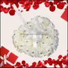 Party Decoration Party Decoration Rose Flower Heart-Shape Ring Box Pearl Rhinestone smycken Gift Case Romantic Valentine HomeIndarustry DH5CA