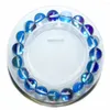 Strand Wholesale 10 MM Véritable Aqua Aura Cristal Bleu Naturel Bracelets Ronds Bijoux Pour Femmes Pressé Le Bracelet Charme Femme