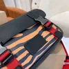 حقيبة سهرة Tiger Stripes Sqare Bags حقيبة يد رجالية كتف جلد مصمم فاخر CROSSBODY ذكر محافظ عادية 220309