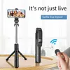 Stativsxt02 mobiltelefon bluetooth selfie stick stativ integrerad multifunktionell bärbar 70 cm live sändning magiska enhet8112838