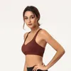 Yoga Outfit 2022 Style Sports Bra Sexy V-neck Breast Push Up Fitness Top Mesh Patchwork Gym Running Dance Exercise Bras