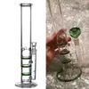 15.2inch Hoge Rechte Glazen Waterpijpen met 3 Lagen Honingraat Filter Dikke Effen Waterpijpen Recycler Perc Waterpijp Dab Rig Waskolf voor Roken