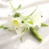 Faux Floral Greenery 1 Stück Künstliche 100 cm echte Lilienblumen aus Latex für Hochzeit Brautsträuße Gefälschte künstliche Blumen Heimdekoration J220906