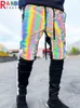 Men's Pants Rainbowtouches Pants Men Colorful 2022 New Fashion Stitching Color Casual Reflective Rope Trousers Men Sports Pant Man T220909