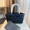 Avondtassen totes grote capaciteit geweven tas tas dames winkels handtas schouderleer designer merk vrouwelijke emmer met ritszak 010912314