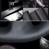 스티어링 휠 커버 자동차 커버 맞춤형 액세서리 좌석 용 인조 가죽 브레이드 Leon Alhambra Toledo 2011 2010 2012