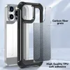 Carbon Fiber Shockproof Phone Case Military Grade Drop Protection Cover for iPhone 15 14 13 Pro Max 12 Mini 11 XS XR X 6 7 8 Plus