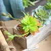 Faux Floral Greenery 14 см. Большие зеленые красные лотос