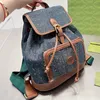 Torba designerska Plecaki damskie Płótno Skórzany plecak Torby na ramię Crossbody Moda Torebka Torebka Stary kwiat Klasyczne litery Odpinany Czerwony Grey