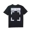 Mens Classic Fashion Designers Offs T Shirts Brand Back Letter Varning Line Arrow T-shirt Luxury Casual Loose Clothing Women Tops