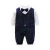 Детский костюм в комбинезоне с галстук -мальчиком для мальчика, мужчина, рожденный комбинезон для детей, детский мальчик, дженельман одежда 220909