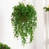 Decorative Flowers Unique Simulation Plants DIY Reusable Ceiling Fake Rattan Wall-mounted