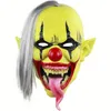 Hem Funny Clown Full Face Mask Dance Cosplay Latex Party Hj￤lm Hoods Costumes Props Halloween Terror Mask Festive Men Women Children Scary Masks 13 Design Stock