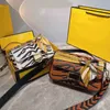 Вечерние сумки дизайнерские сумки для плеча женщин тигр рисунок багет кожаные сумки с полосами кулаки. Проверка кошелька нить двойной буквы сплошной кошелек 220704