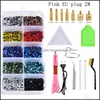 Kits d'art d'ongles Kits d'art d'ongles Fix Strass Eu ou Us Plug Applicator 7 Conseils Cristal Verre Strass Iron-On Wand St Homeindustry Dheum