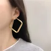 Pendientes colgantes hiperbólicos grandes huecos cuadrados gota clásico Simple rombo colgante para mujeres niñas oreja joyería regalo 2022 tendencia