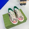 Tennis 1977 Sapatos casuais de lona Luxuris Designers femininos sapato It￡lia Green e Red Stripe de borracha Culping Algod￣o de algod￣o baixo Tenente masculino com caixa no411