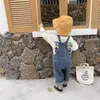 Overalls Spring Autumn Korean style baby boys denim loose overalls cute girl kids casual all-match suspender trousers bib pants 220909