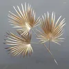 Decorative Flowers Artificial Gold Plants Silver Palm Leaf Christmas Wreath Accessori Plastic Flower Arrangement Material Party Home Wedding