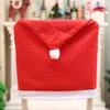 Almohada 4/6pcs Cubierta de silla de Navidad Rojo Santa Hat Decoraciones de mesa trasera