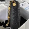 bolsos de diseñador Top 7A Bolsos de calidad 22A Bolso de cadena de oro AS3400 Hobo Underarm Caviar Badge Cubo Hombro Messenger Square Lattice Genuine Le