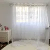 Garden Home Textilecurtain White Shiny Sliver Star Tulle Curtains Living Room Modern All Match Garn With Window Drapes Sheer B1347722