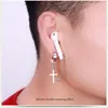 Dingle ￶rh￤ngen 925 Sterling Silver Bluetooth Earphone Spring Earring DIY Ear Anti-Lost Anti Fall Earhook Wireless Protective Protector