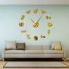 Wall Clocks DIY Dachshund Art Wiener-Dog Puppy Pet Frameless Giant With Mirror Effect Sausage Large Watch 220909