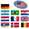 150x90CM 3x5Fts Royaume-Uni Américain Bannière Drapeaux Australie Russie Brésil Ukraine Union Européenne Canada Drapeau Double Face Imprimé Polyester