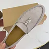 Designerkledingschoenen voor dames Topkwaliteit kasjmier lederen loafers Hoge elastische runderpeesbodem Casual platte hak Zachte zool Damesschoen