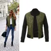 Giubbotti da donna Autunno Inverno Tempo libero Moda Giacca solida Oneck Cuciture con cerniera Giacca bomber trapuntata Cappotti 220909