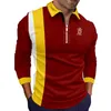 Hommes Polos Chemises Marque De Mode 5 Styles Sport et Loisirs À Manches Longues Chemise À Fermeture Éclair Polo Homme polos para hombre 220908