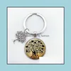 Porte-clés Jolie Fashiontree Of Life Porte-clés Pendentif Vintage Art À La Main Porte-clés Cadeau De Fête Personnel Personnalisé Bijoux Drop Delivery Dhpt7