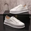 British Designer Wedding Dress Party shoes Fashion Non-slip White Vulcanized Breathable Casual Sneakers Round Toe Business Driving Walking Loafers J138