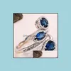 Solitaire Ring 10pcs فريدة من نوعها هدية عيد الميلاد Red Kunzite Black Onyx Blue Topaz Zirconia Crystal Gemstone Russia 925 Sterling DHJP8