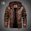 Mens Leather Faux Jackets Winter Casual Motorcykel PU Biker Coats European Windbreaker äkta 220909