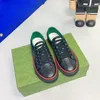 Erkek Kadınlar Yüksek En İyi Sneaker Tasarımcı Ayakkabı Yeşil Kırmızı Web Stripe Canvas Runner Trainers Spor Sabahları Kadın Kauçuk Sole Ayakkabısı Kutu No411