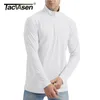 T-shirts pour hommes TACVASEN UPF 50 SunUV Protection TShirt 14 Zip Pull Pêche en plein air Natation Randonnée Performance UV Tee Shirts Tops 220909