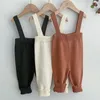 Overalls Baby Jungen Mädchen Overalls Hosen Frühling Kinder Kinder Casual Hosen Baby Jungen Mädchen Kleidung Reine Farbe Stricken Hosenträger Hosen 220909