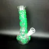 Mini 7.5 inch Glass Hookahs Green Octopus Glass Bongs with Female 14mm Joint Oil Dab Rigs Shisha Smoking Pipes