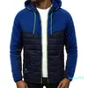 Jackets masculinos Autumn Winter Happed Jacket Men Casual Slim Patchwork Zipper Plus Tamanho 4xl