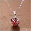 Pendant Necklaces Lowest Wholesale Price 10 Pcs Shiny Horse Eye Red Kunzite Crystal Gems 925 Sterling Sier Usa Israel Wedding Engagem Dhlg9