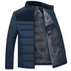 Herren down Parkas Herren Plüsch eingedickter Parkas Stand Halsband Winterjacke Herren Parker Mantel Winter warme dicke Reißverschlussmantel gepolstertem Mantel für Männer 220909