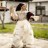 Traditionelle albanische Ballkleider dimija Kaftan Luxus Gold Spitze Perlen Burgunderrot Langarm Samtjacke Abendkleid