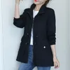 Chaquetas de mujer HIFASHION, cortavientos de doble capa para mujer, abrigo ajustado informal de otoño a la moda de talla grande 4Xl, chaqueta de mujer con cuello levantado 220909