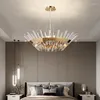 Lampes suspendues Post Moderne LED Lustres Creative Design Cristal Luminaire Personnalité Maison Villa Décor En Acier Inoxydable