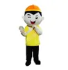 Costume de mascotte de garçon de vêtements jaunes d'Halloween, personnage de thème d'anime en peluche de dessin animé, taille adulte, carnaval de Noël, fête d'anniversaire, tenue fantaisie