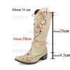 Boots Sarairis Fashion Mixed Color коленя отличный качественный туфли для женской обувь плюс размер 43 вышит западные удобные ходьбы 220909